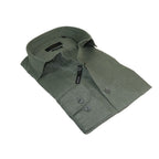 Allegro Premium Linen Shirts Soft Breathable With Hidden Collar Button 901-6 Green