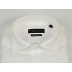 Allegro Premium Linen Shirts Soft Breathable With Hidden Collar Button 902-1 White