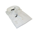 Allegro Premium Linen Shirts Soft Breathable With Hidden Collar Button 902-1 White