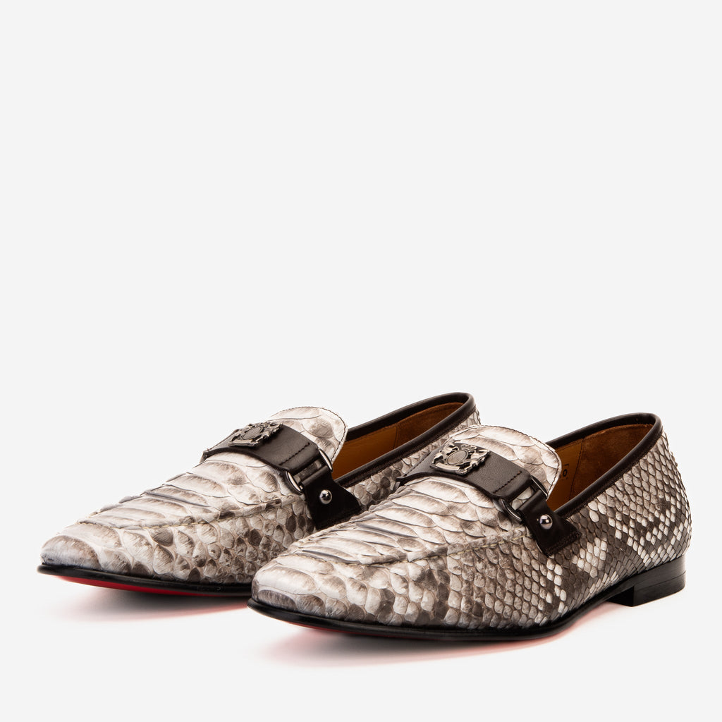 The Boss Snake Naturel White Color Bit Loafer Men Shoe