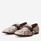 The Boss Snake Naturel White Color Bit Loafer Men Shoe