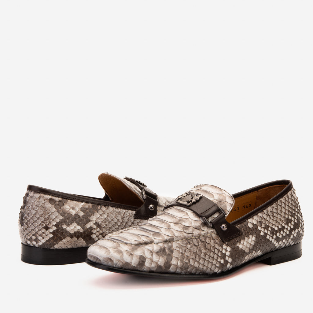 The Boss Snake Naturel White Color Bit Loafer Men Shoe