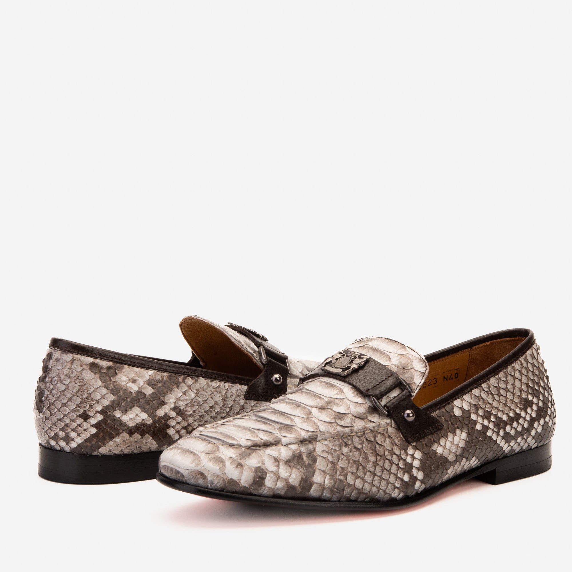 The Boss Snake Naturel White Color Bit Loafer Men Shoe