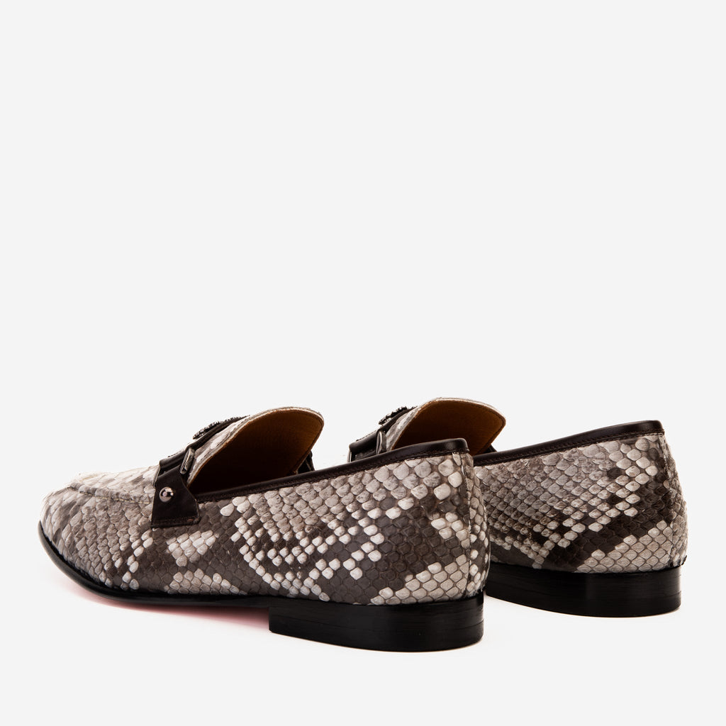 The Boss Snake Naturel White Color Bit Loafer Men Shoe