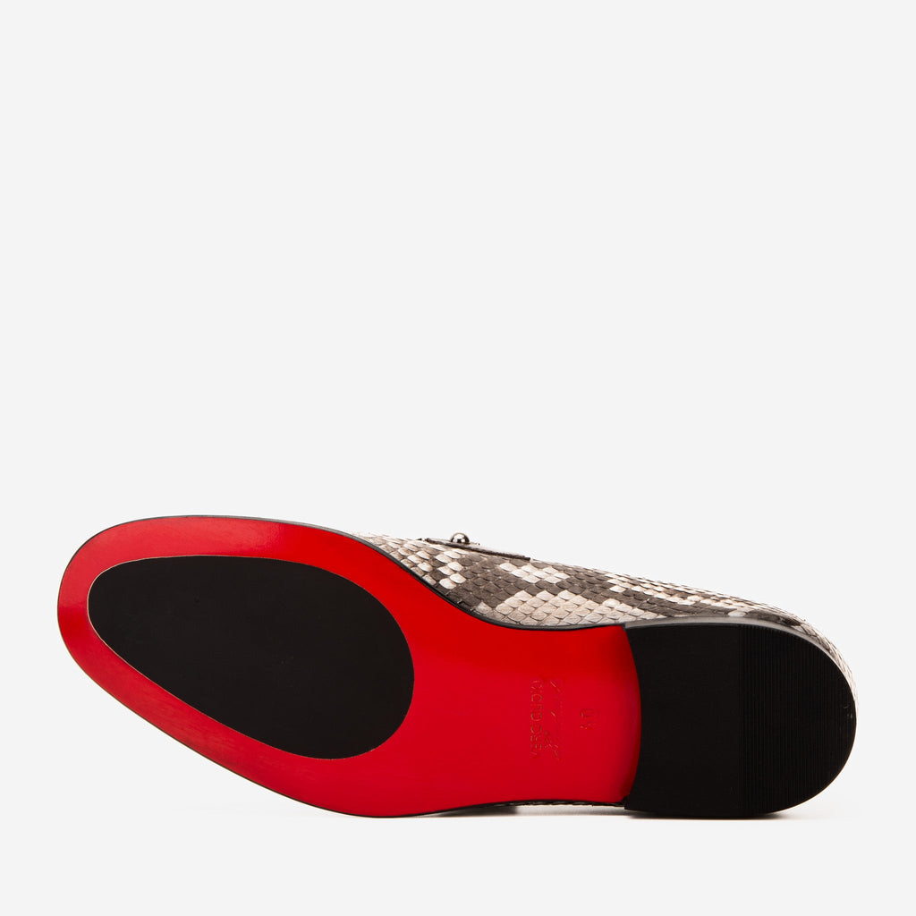 The Boss Snake Naturel White Color Bit Loafer Men Shoe