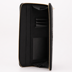 The Varese Black Hand-Painted Snake Leather 14” Laptop Portfolio