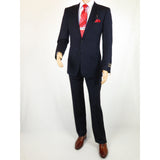 Mens Wool Cashmere Suit Pin Stripe Giorgio Cosani 910-02 Navy Blue 40 Regular