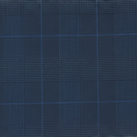 Men's Levent Serez Turkish Suit Super 160's Italian Wool 9125 Blue Glenn Plaid
