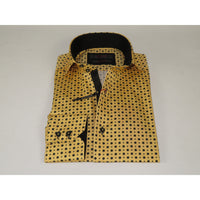 Men's AXXESS Turkey Sports Dress Shirt 100% Cotton High Collar 923-01 Gold