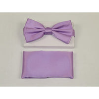 Men's Bow Tie and Hankie by J.Valintin Collection #92498 Solid Lilac Satin