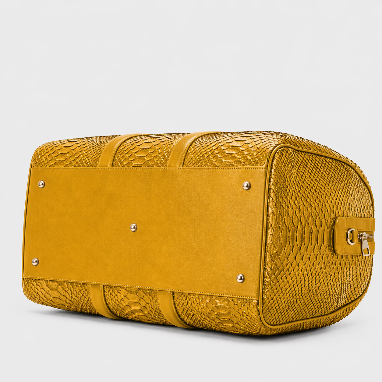 The Velar Yellow  Hand-Painted Python Leather Weekender Bag