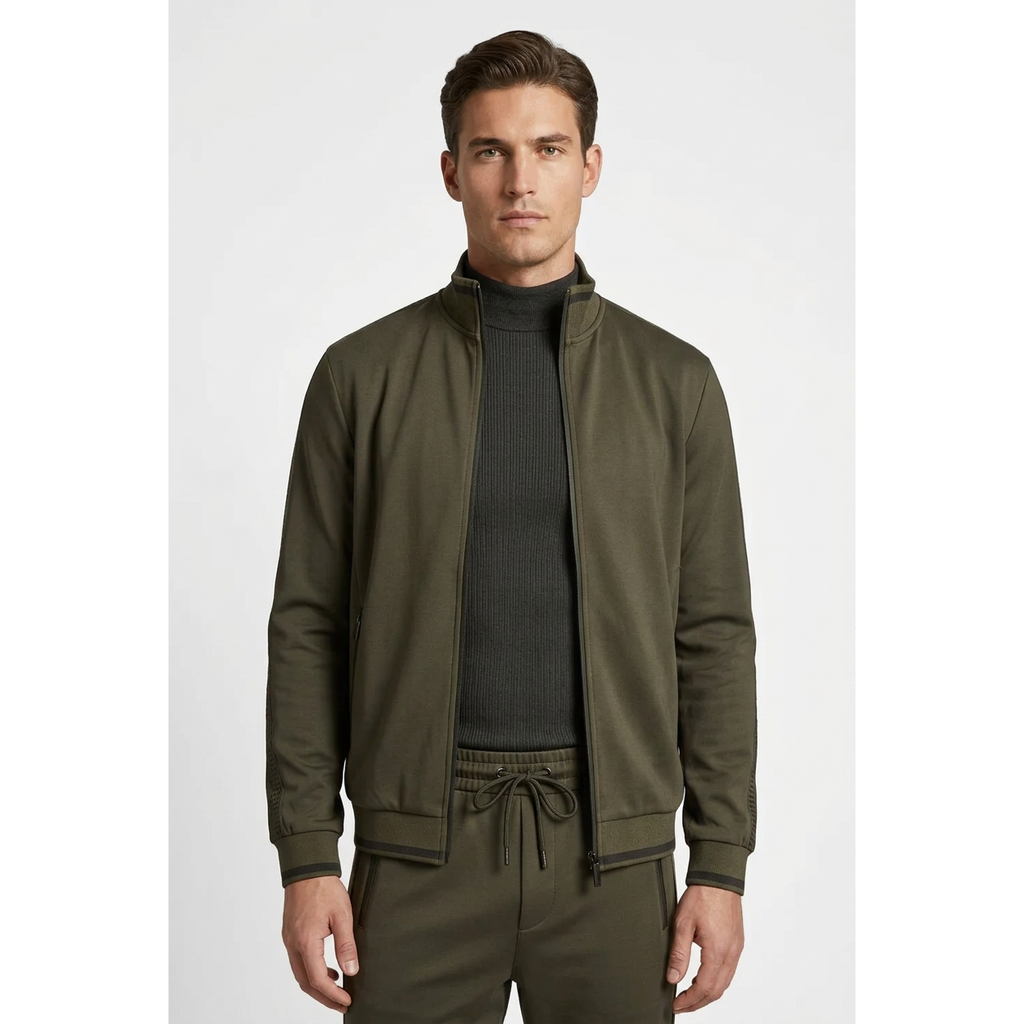 Men's Monte Carlo Turkey Comfort Jogging Suit 2pc Jump Set 95183 Olive Green