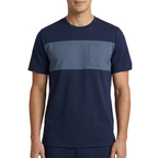 Men's Monte Carlo European 2pc Walking T-shirt Pants Set Stretch Cotton 95262 Laci Navy