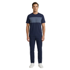 Men's Monte Carlo European 2pc Walking T-shirt Pants Set Stretch Cotton 95262 Laci Navy