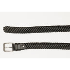 The Mclean Woven Black Leather Belt