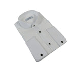 Men CEREMONIA Formal Cotton Shirt Round Wingtip Slim Fit Turkey #ABT 13 White