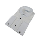 Men CEREMONIA Formal Cotton Shirt Round Wingtip Slim Fit Turkey #ABT 13 White