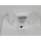 Men CEREMONIA Formal Cotton Shirt Round Wingtip Slim Fit Turkey #ABT 13 White