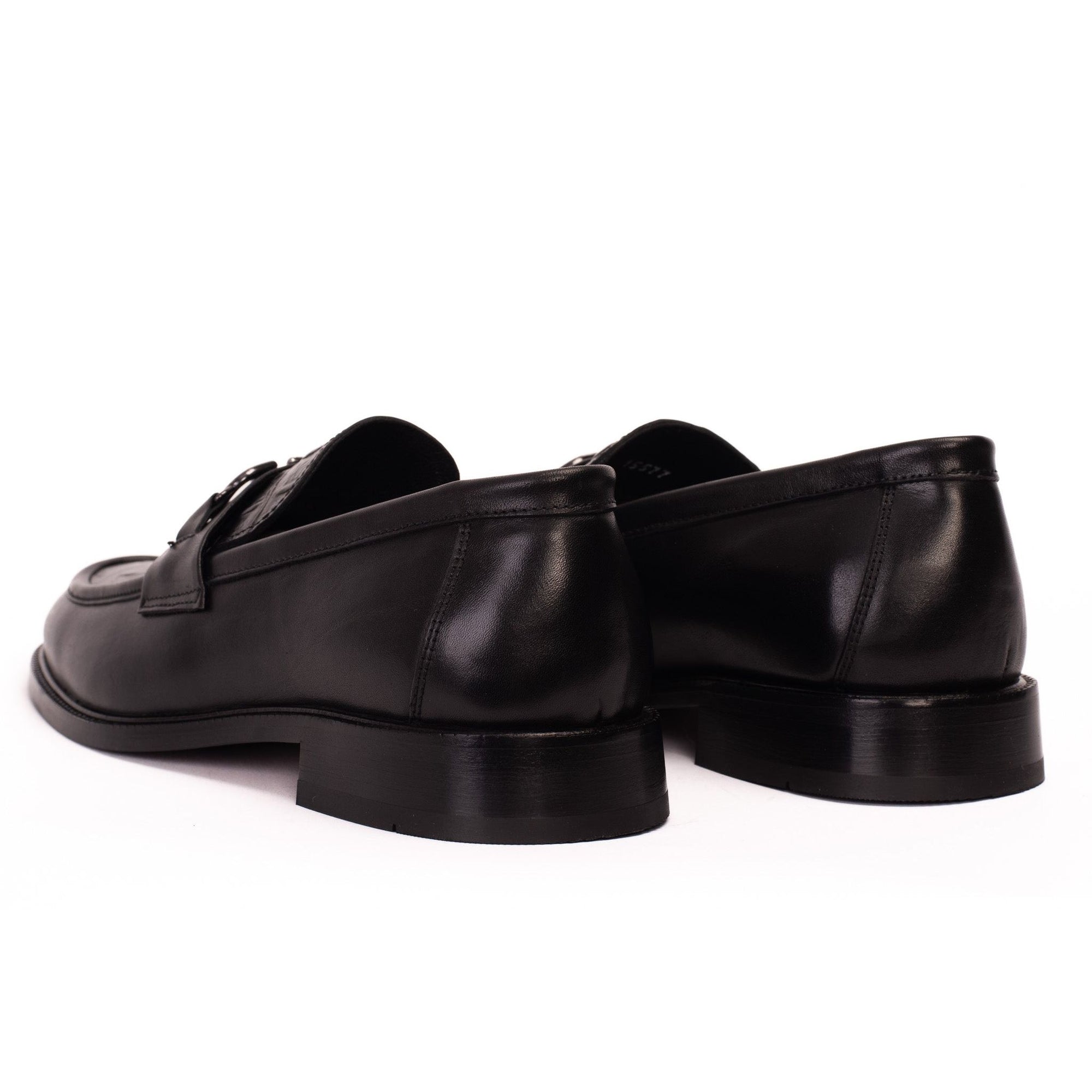 Vinci Amsterdam Black Bit Loafer Men Leather Shoes