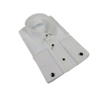 Men CEREMONIA Formal Tux Cotton Shirt Slim Fit Turkey #ATK 13 White Corded