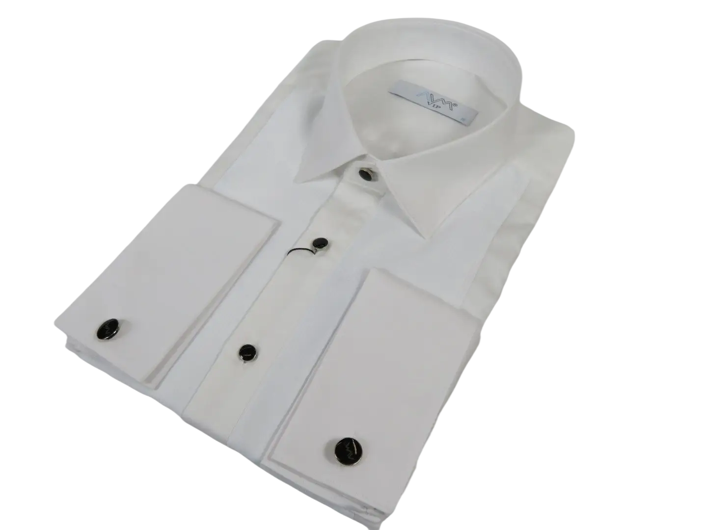 Men CEREMONIA Formal Tux Cotton Shirt Slim Fit Turkey #ATK 13 White Corded