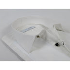Men CEREMONIA Formal Tux Cotton Shirt Slim Fit Turkey #ATK 13 White Corded