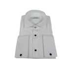 Men CEREMONIA Formal Cotton Shirt Wingtip Slim Fit Turkey #ATP 13 White