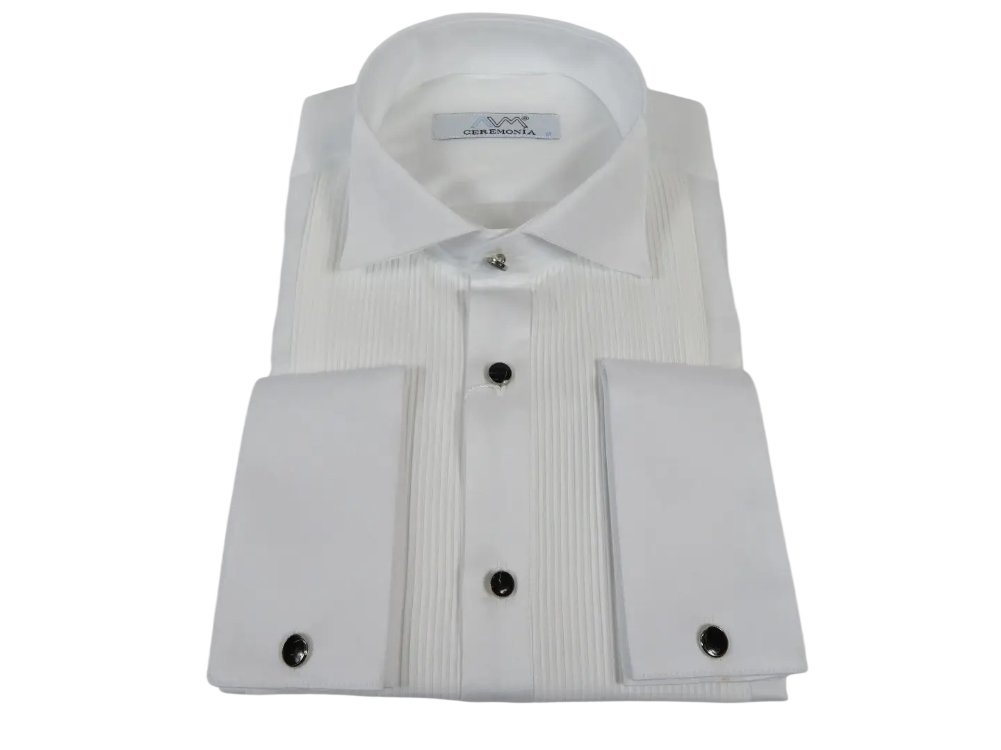 Men CEREMONIA Formal Cotton Shirt Wingtip Slim Fit Turkey #ATP 13 White