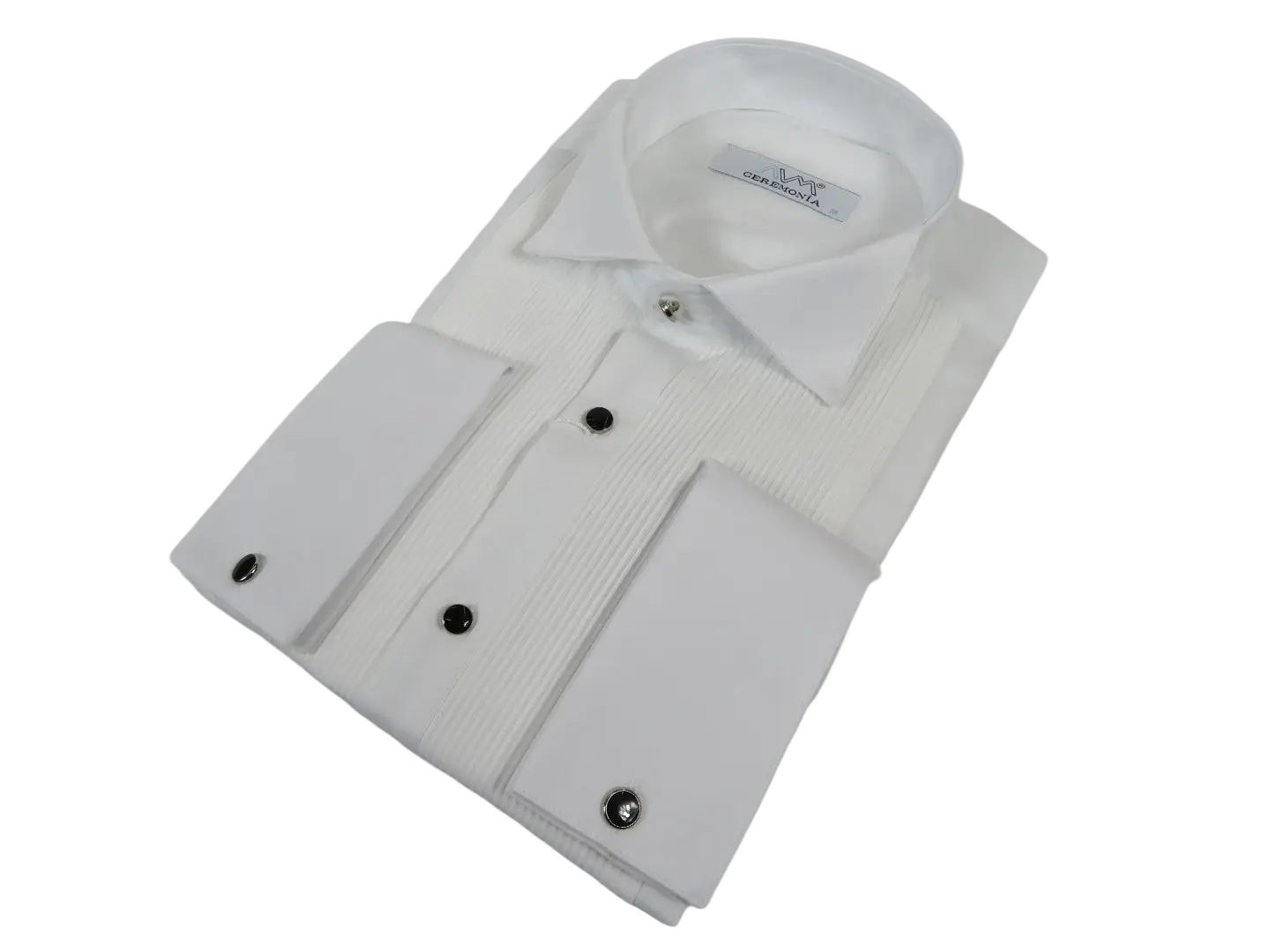 Men CEREMONIA Formal Cotton Shirt Wingtip Slim Fit Turkey #ATP 13 White