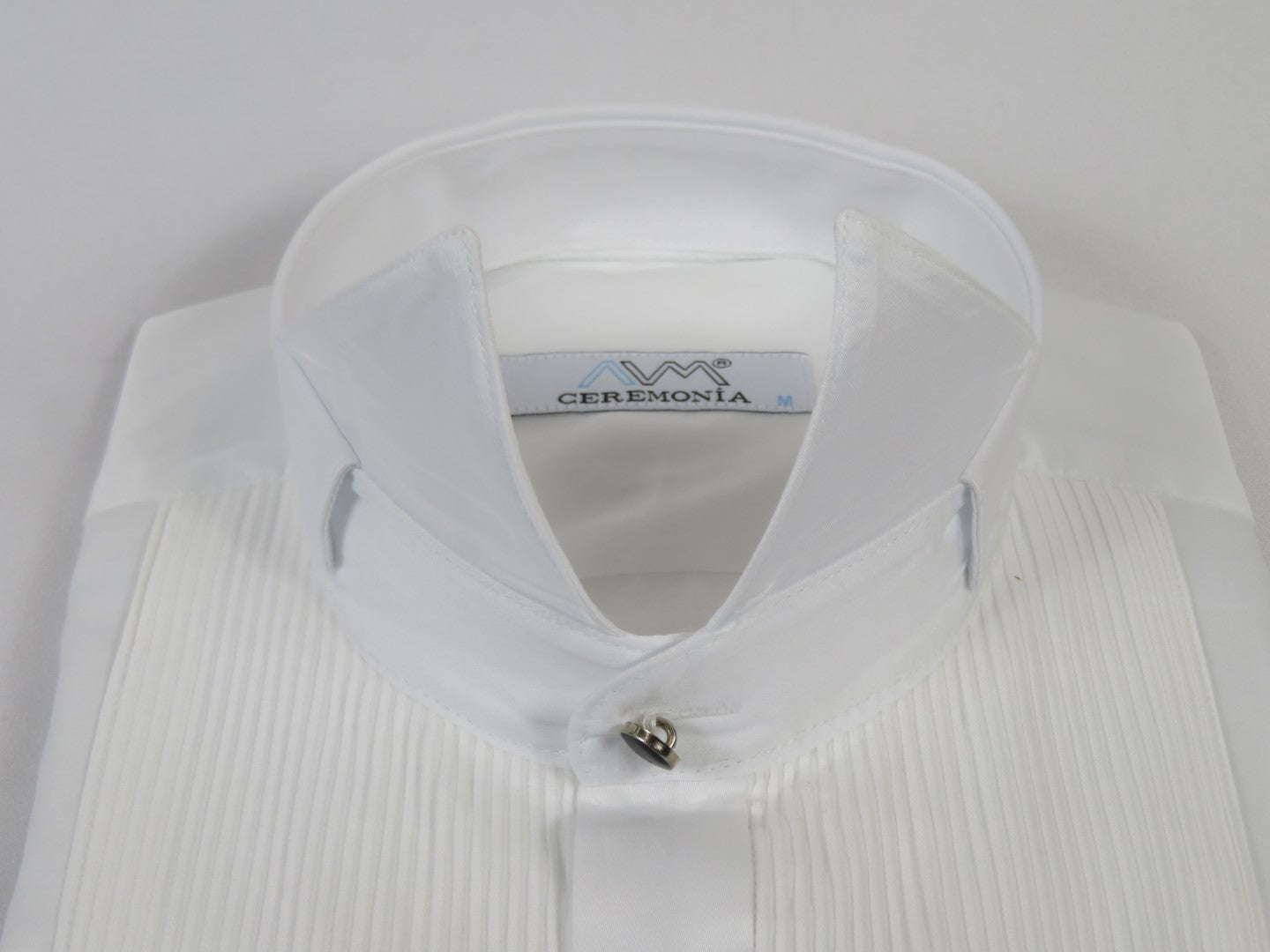 Men CEREMONIA Formal Cotton Shirt Wingtip Slim Fit Turkey #ATP 13 White