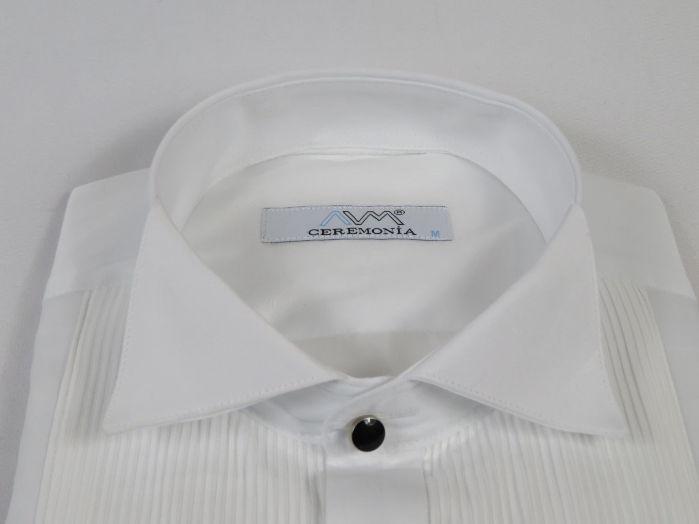 Men CEREMONIA Formal Cotton Shirt Wingtip Slim Fit Turkey #ATP 13 White