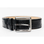The Boss Black Snake Leather Belt