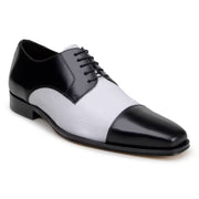 Belvedere Studio Alexander Genuine Italian Deerskin Derby Black/White
