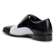 Belvedere Studio Alexander Genuine Italian Deerskin Derby Black/White