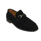 Men's Shoes STEVE MADDEN Soft Leather Upper Slip on Alfio Black Suede
