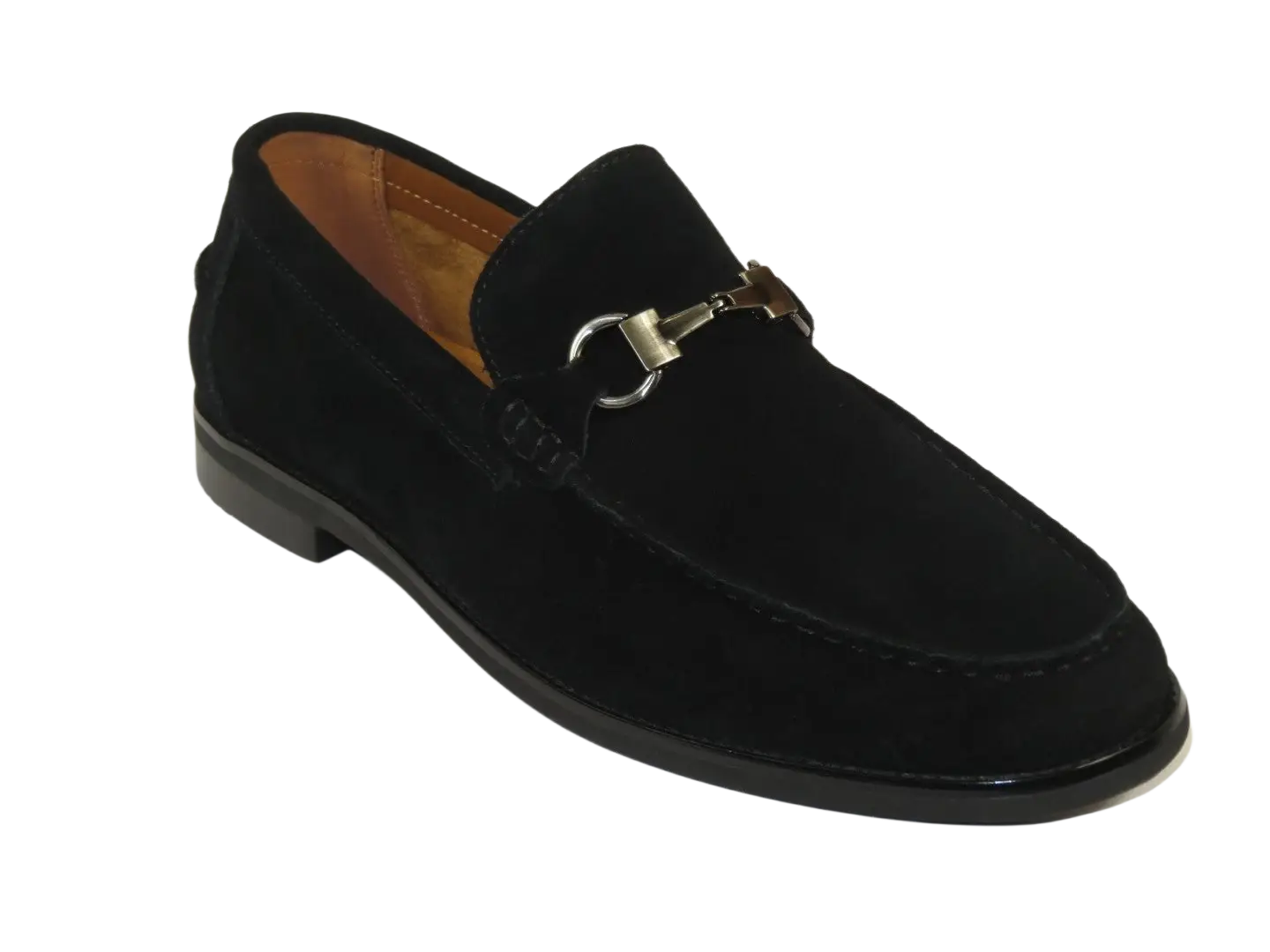 Men's Shoes STEVE MADDEN Soft Leather Upper Slip on Alfio Black Suede