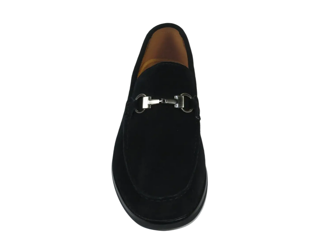 Men's Shoes STEVE MADDEN Soft Leather Upper Slip on Alfio Black Suede