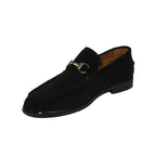 Men's Shoes STEVE MADDEN Soft Leather Upper Slip on Alfio Black Suede