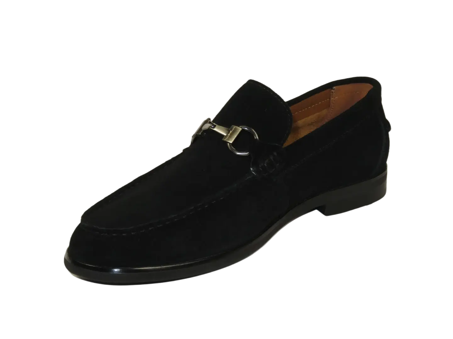 Men's Shoes STEVE MADDEN Soft Leather Upper Slip on Alfio Black Suede