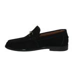 Men's Shoes STEVE MADDEN Soft Leather Upper Slip on Alfio Black Suede