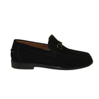 Men's Shoes STEVE MADDEN Soft Leather Upper Slip on Alfio Black Suede