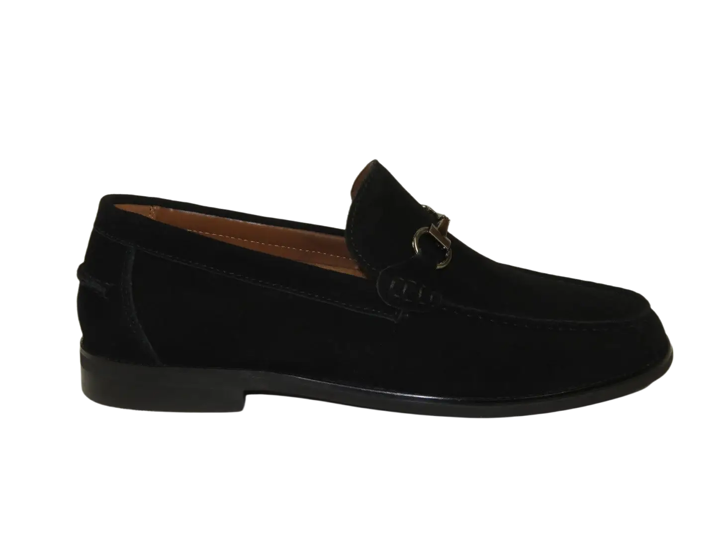 Men's Shoes STEVE MADDEN Soft Leather Upper Slip on Alfio Black Suede