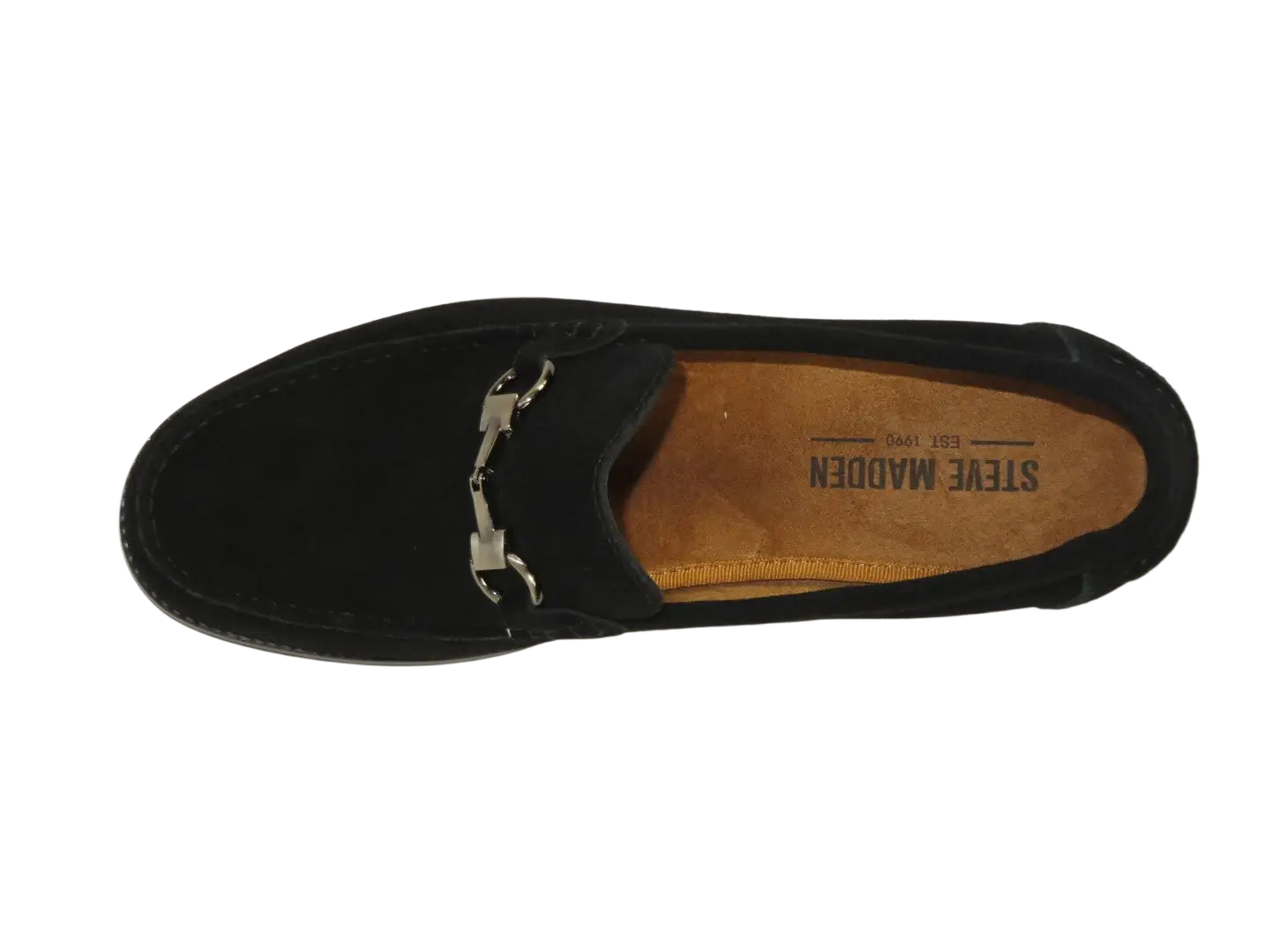 Men's Shoes STEVE MADDEN Soft Leather Upper Slip on Alfio Black Suede