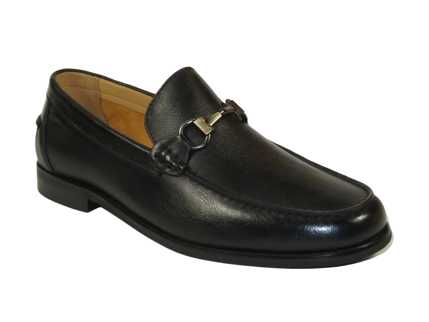 Men's Shoes STEVE MADDEN Soft Leather Upper Slip on Alfio Black