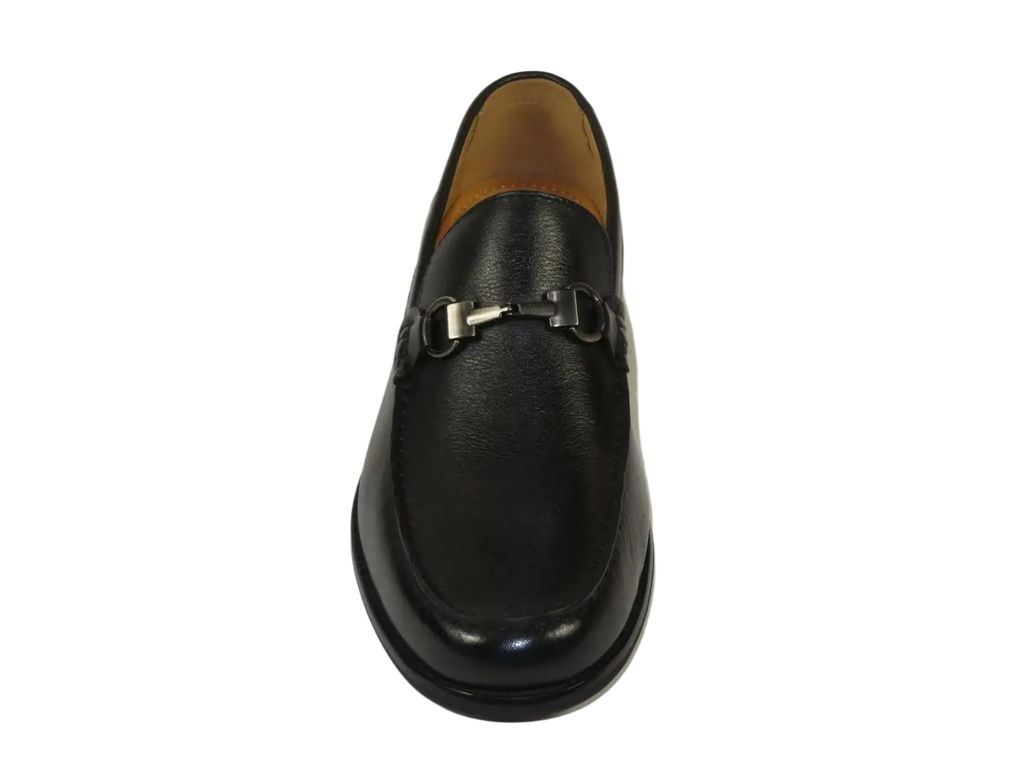 Men's Shoes STEVE MADDEN Soft Leather Upper Slip on Alfio Black