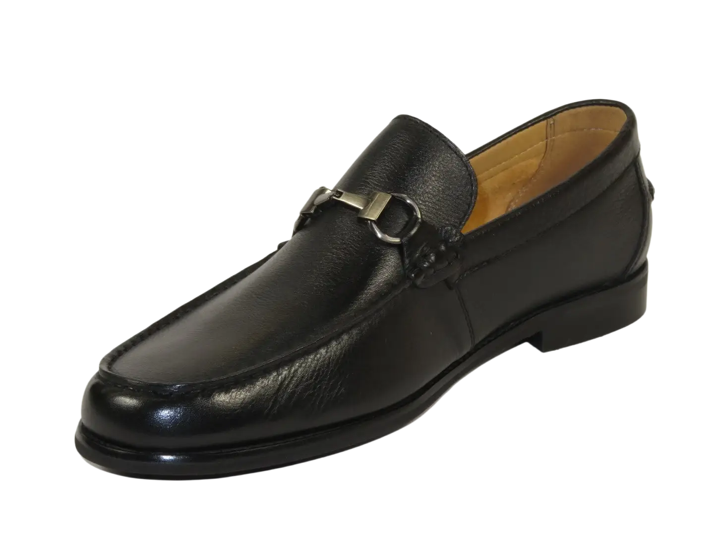 Men's Shoes STEVE MADDEN Soft Leather Upper Slip on Alfio Black