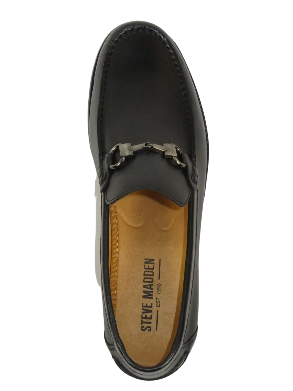 Men's Shoes STEVE MADDEN Soft Leather Upper Slip on Alfio Black