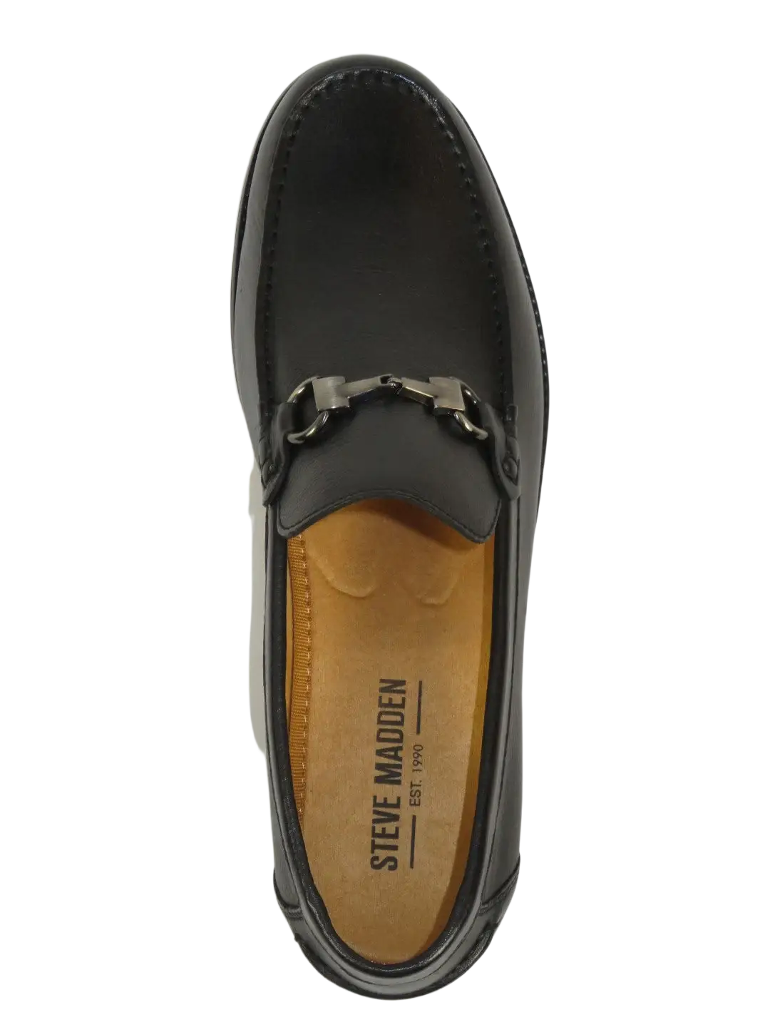 Men's Shoes STEVE MADDEN Soft Leather Upper Slip on Alfio Black