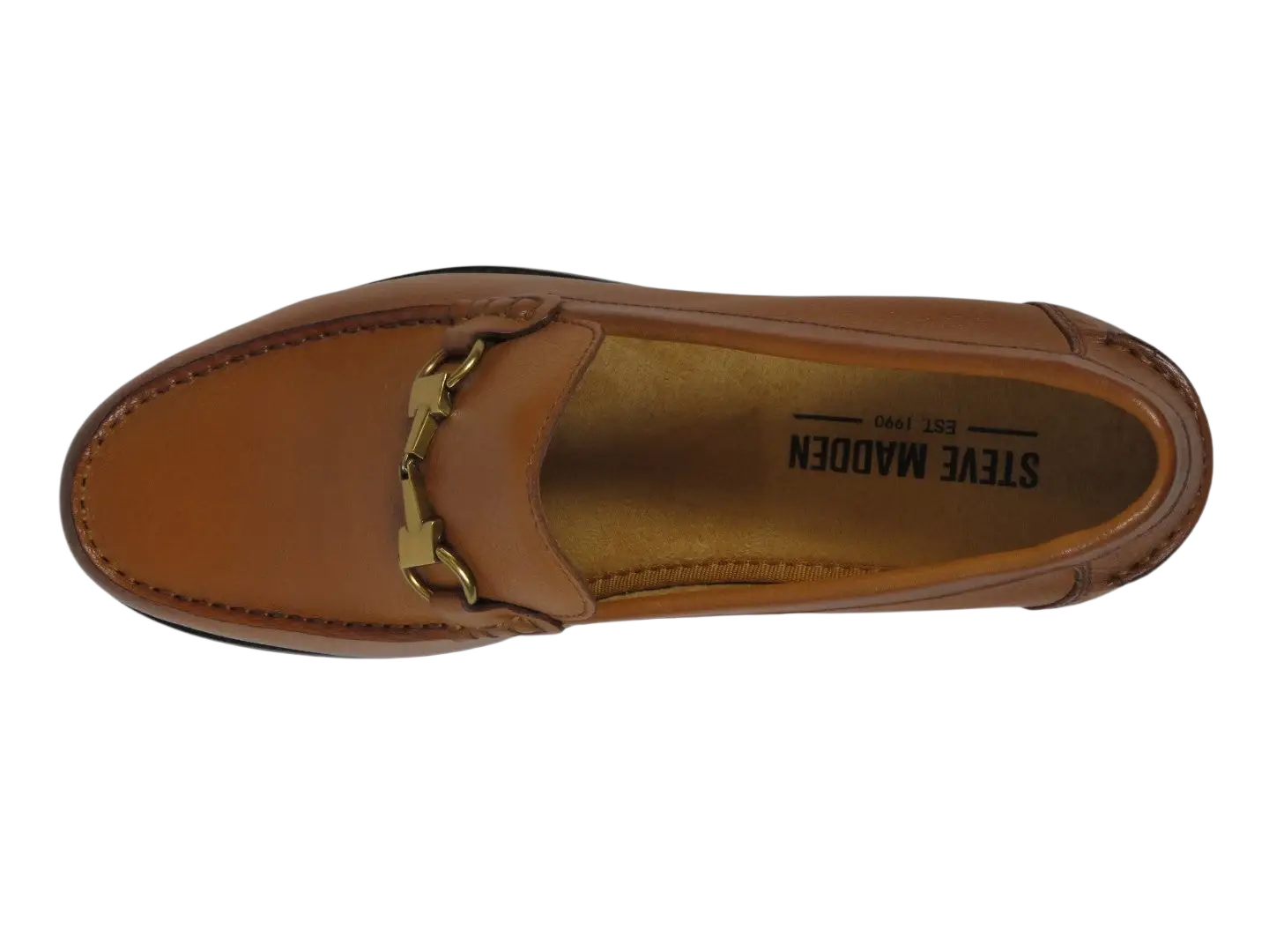 Men's Shoes STEVE MADDEN Soft Leather Upper Slip on Alfio Tan