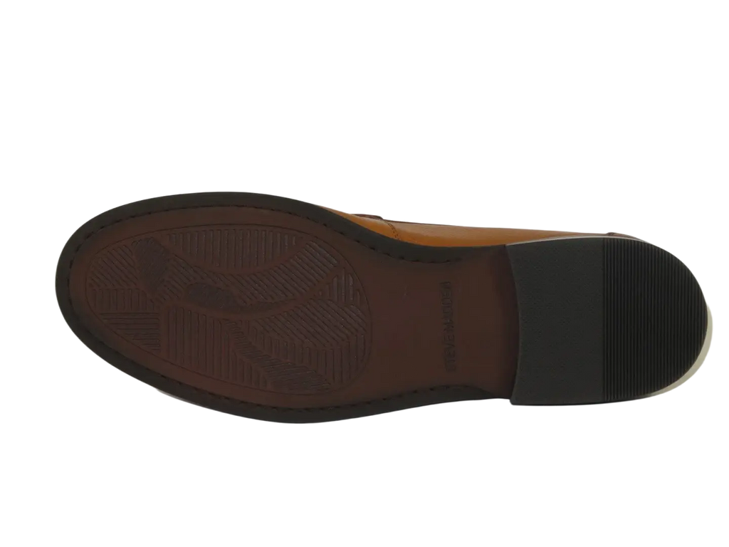 Men's Shoes STEVE MADDEN Soft Leather Upper Slip on Alfio Tan